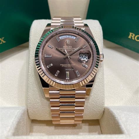 rolex day date 40 rose gold weight|Rolex Day-Date president 40mm.